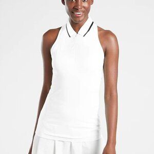 NWT Athleta White Momentum Polo Tank